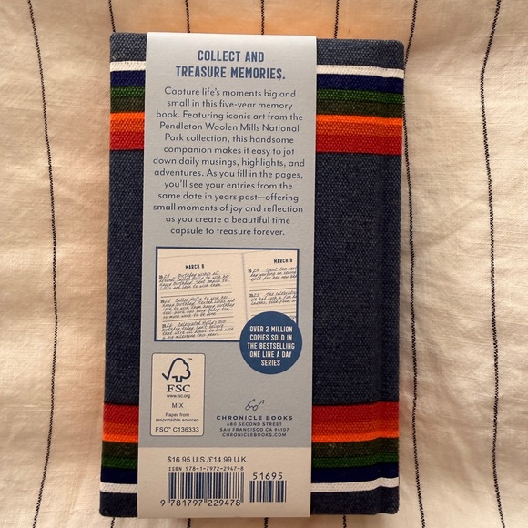 Pendleton Memory Book with Colorful Stripes - Picture 2 of 2
